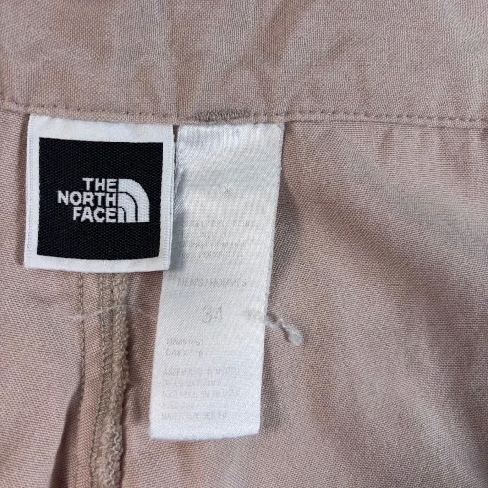 The North Face Hiking Pants Mens 34/33 Tan Solid Elastic Cuff Articulated Knee